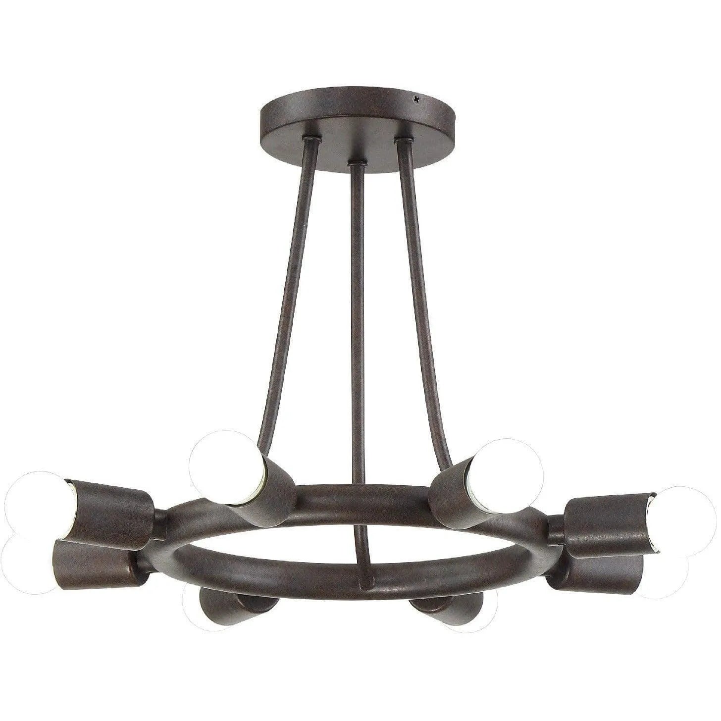 Crystorama - Dakota Eight Light Ceiling Mount - 9043-CZ | Montreal Lighting & Hardware