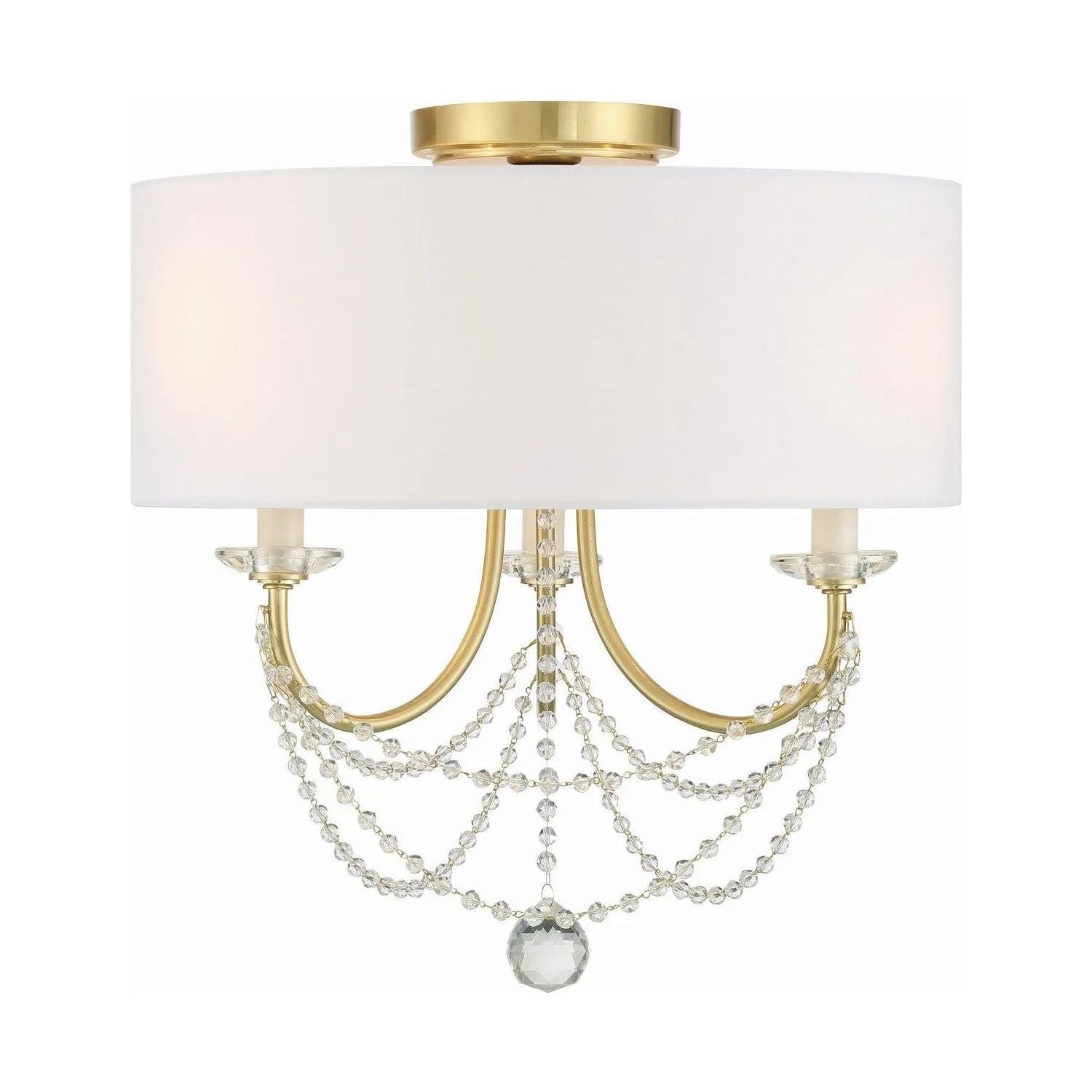 Crystorama - Delilah Ceiling Mount - DEL-90803-AG_CEILING | Montreal Lighting & Hardware