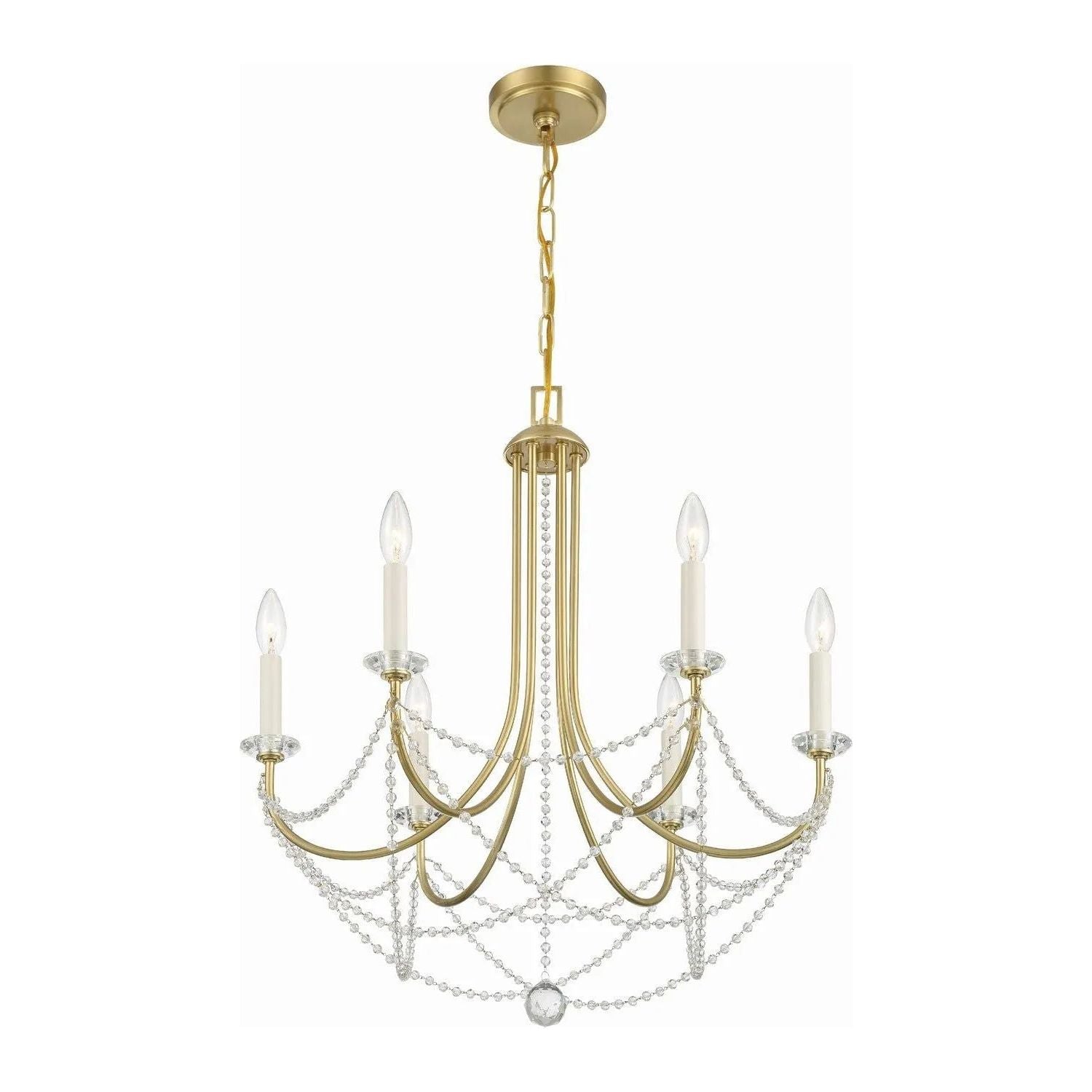 Crystorama - Delilah Chandelier - DEL-90806-AG | Montreal Lighting & Hardware