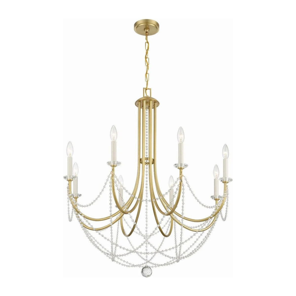 Crystorama - Delilah Chandelier - DEL-90808-AG | Montreal Lighting & Hardware