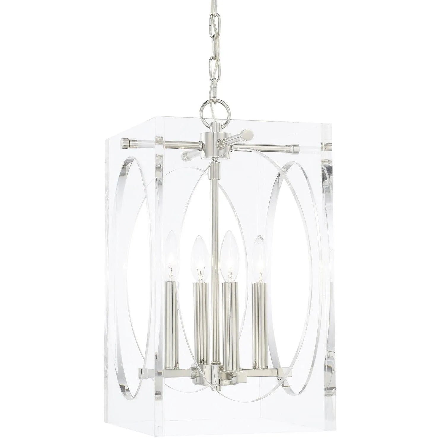 Crystorama - Drake Four Light Chandelier - 8874-PN | Montreal Lighting & Hardware