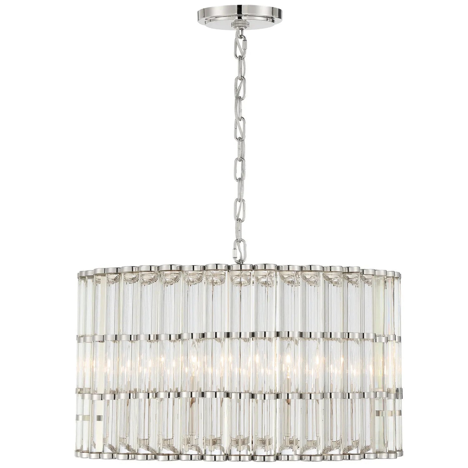 Crystorama - Elliot Chandelier - ELL-B3006-PN | Montreal Lighting & Hardware