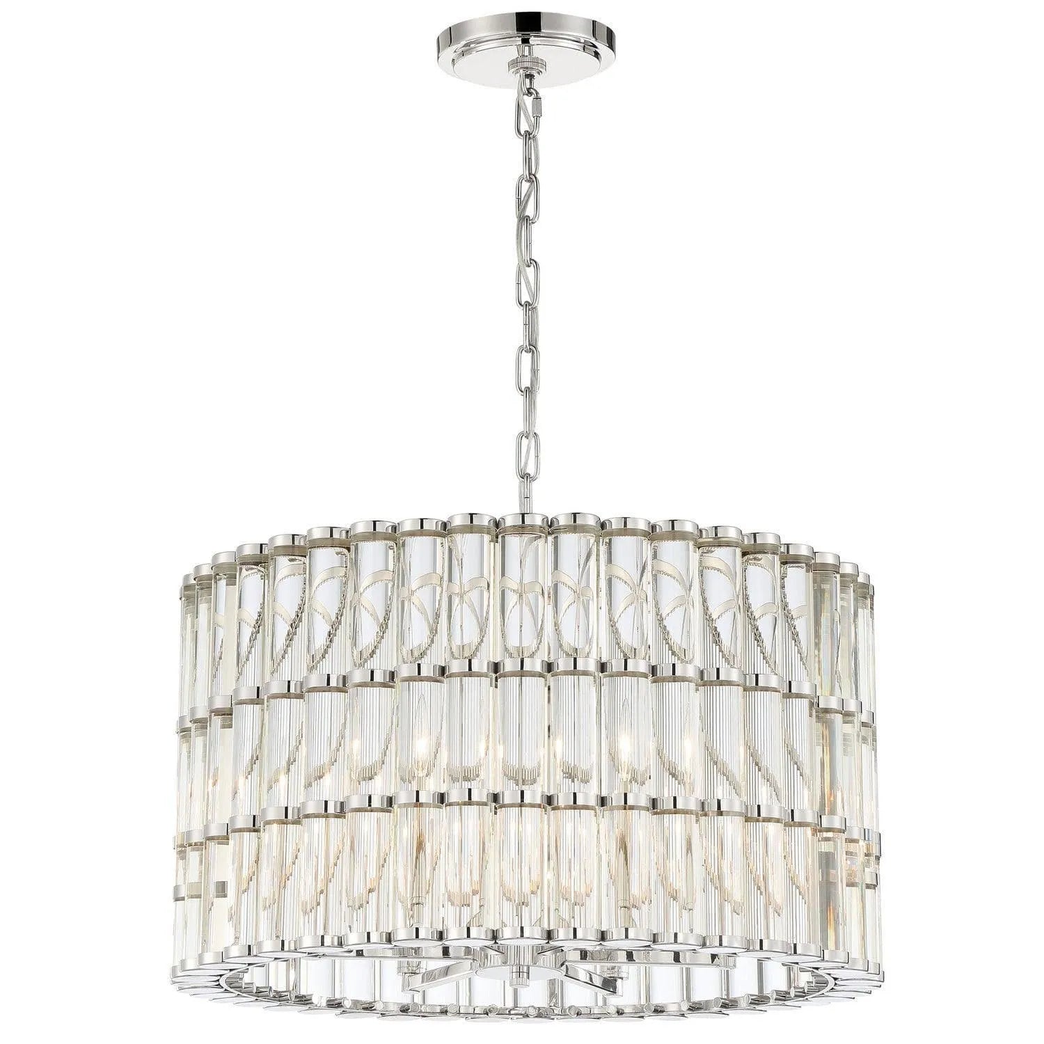 Crystorama - Elliot Chandelier - ELL-B3006-PN | Montreal Lighting & Hardware