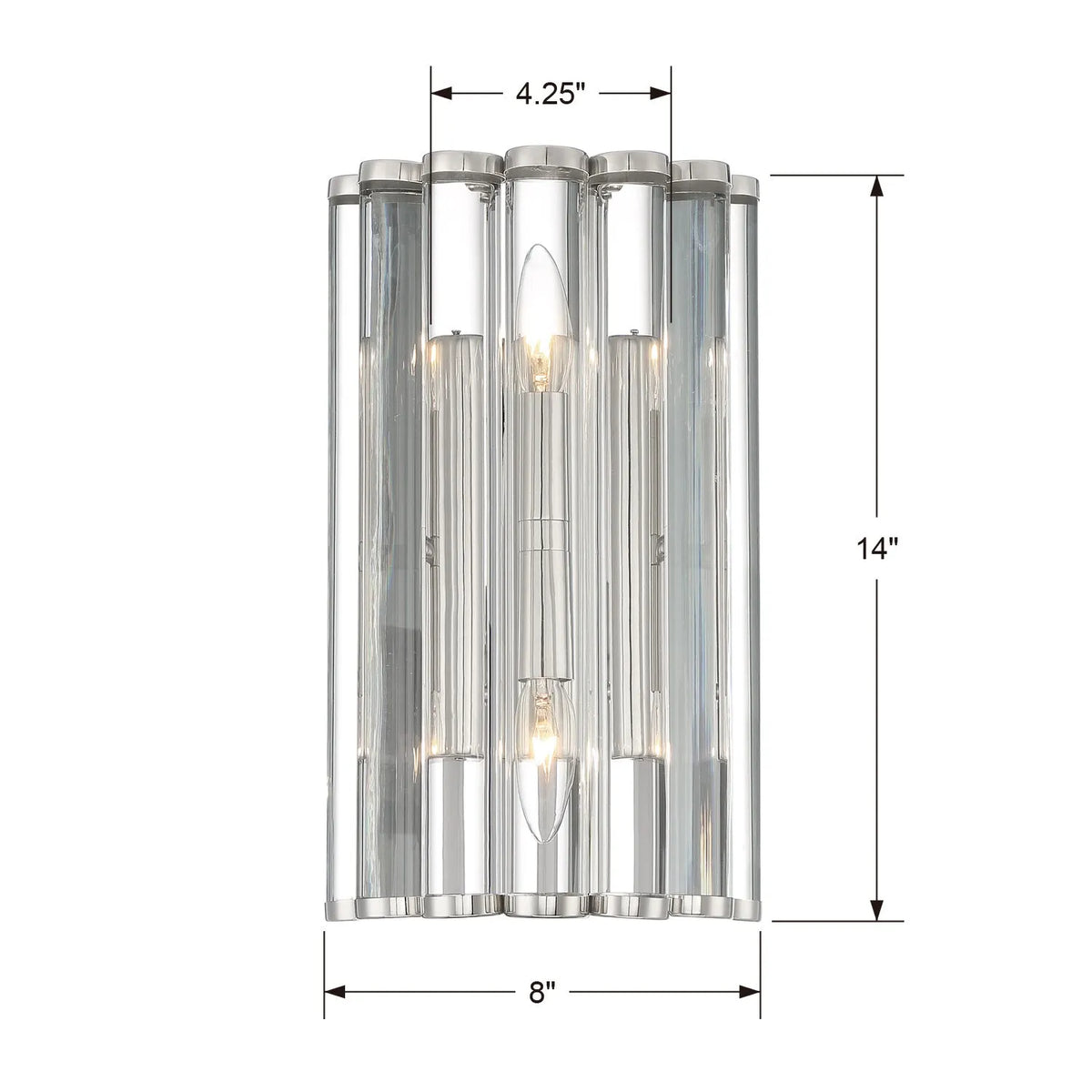 Crystorama - Elliot Wall Mount - ELL-B3002-PN | Montreal Lighting & Hardware