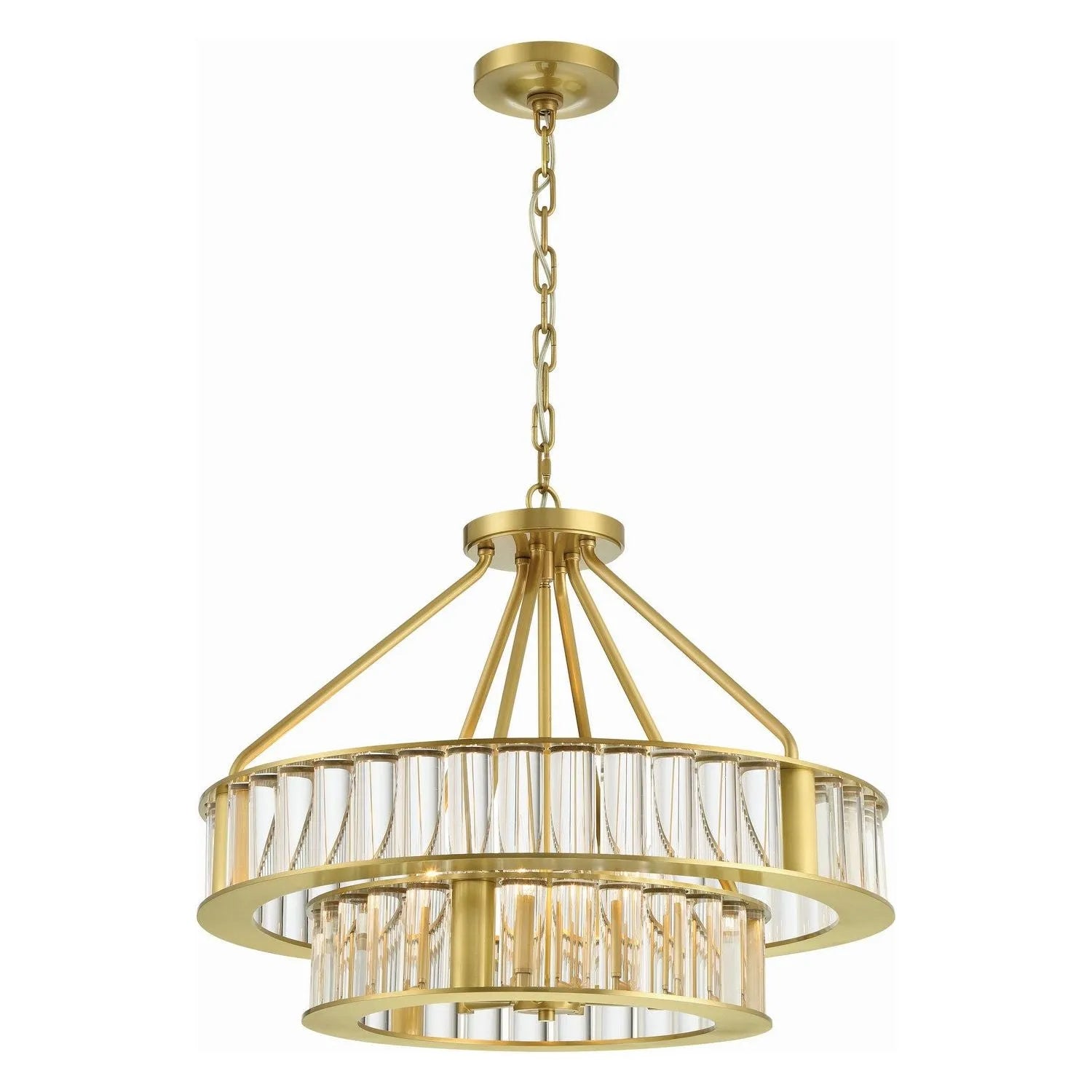 Crystorama - Farris Chandelier - FAR-6006-AG | Montreal Lighting & Hardware