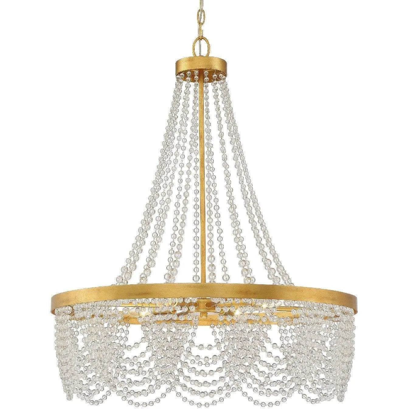 Crystorama - Fiona Four Light Chandelier - FIO-A9104-GA-CL | Montreal Lighting & Hardware