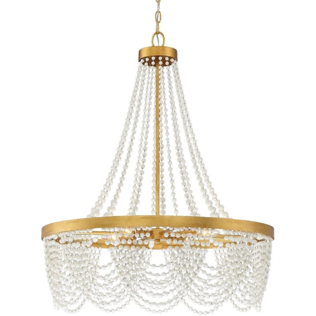 Crystorama - Fiona Four Light Chandelier - FIO-A9104-GA-WH | Montreal Lighting & Hardware