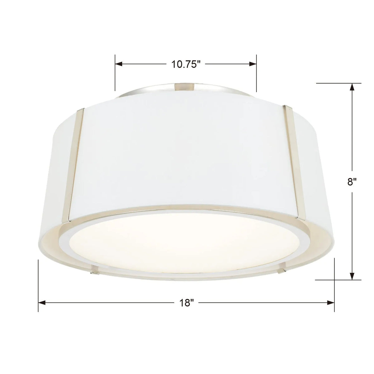 Crystorama - Fulton Three Light Ceiling Mount - FUL-905-BK | Montreal Lighting & Hardware