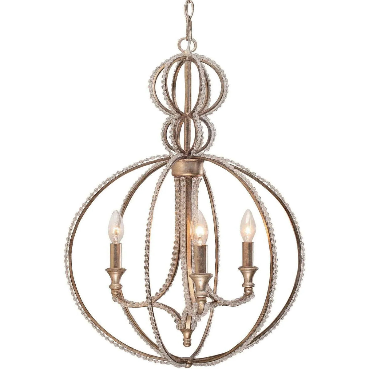 Crystorama - Garland Three Light Mini Chandelier - 6765-DT | Montreal Lighting & Hardware