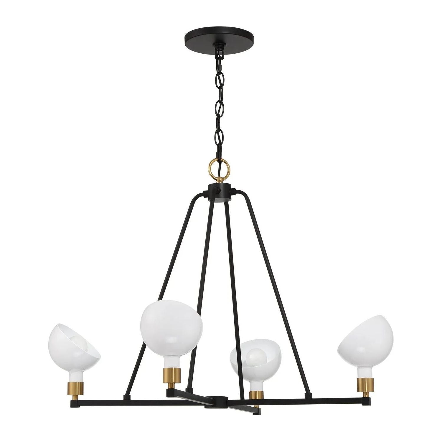 Crystorama - Gigi Chandelier - GIG-814-BK-AG | Montreal Lighting & Hardware