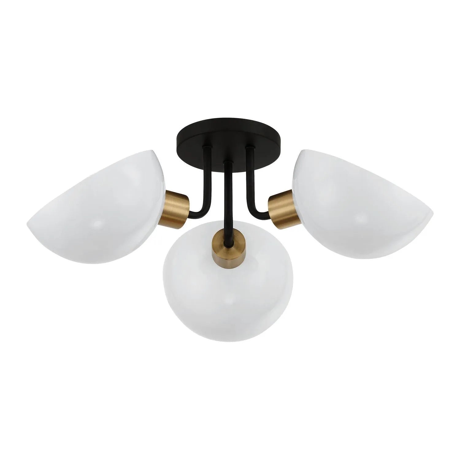 Crystorama - Gigi Semi-Flush Mount - GIG-810-BK-AG | Montreal Lighting & Hardware