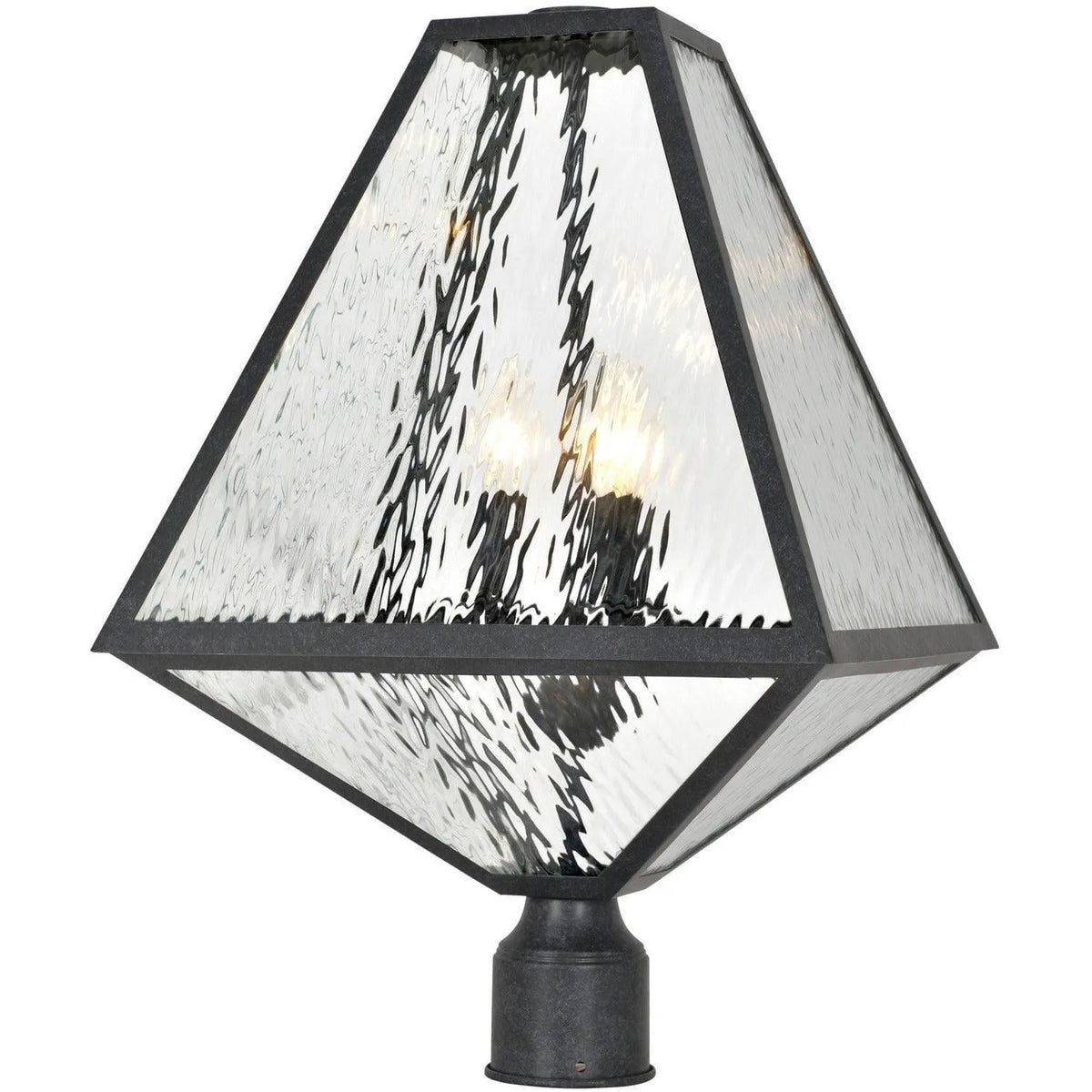 Crystorama - Glacier Three Light Outdoor Lantern Post - GLA-9709-WT-BC | Montreal Lighting & Hardware