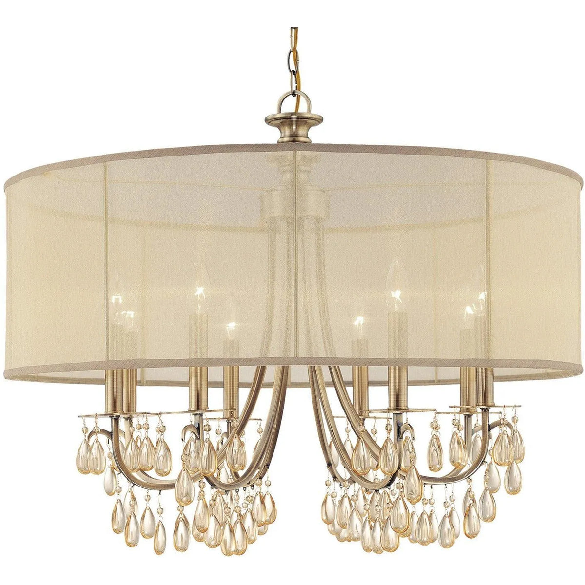 Crystorama - Hampton Eight Light Chandelier - 5628-AB | Montreal Lighting & Hardware