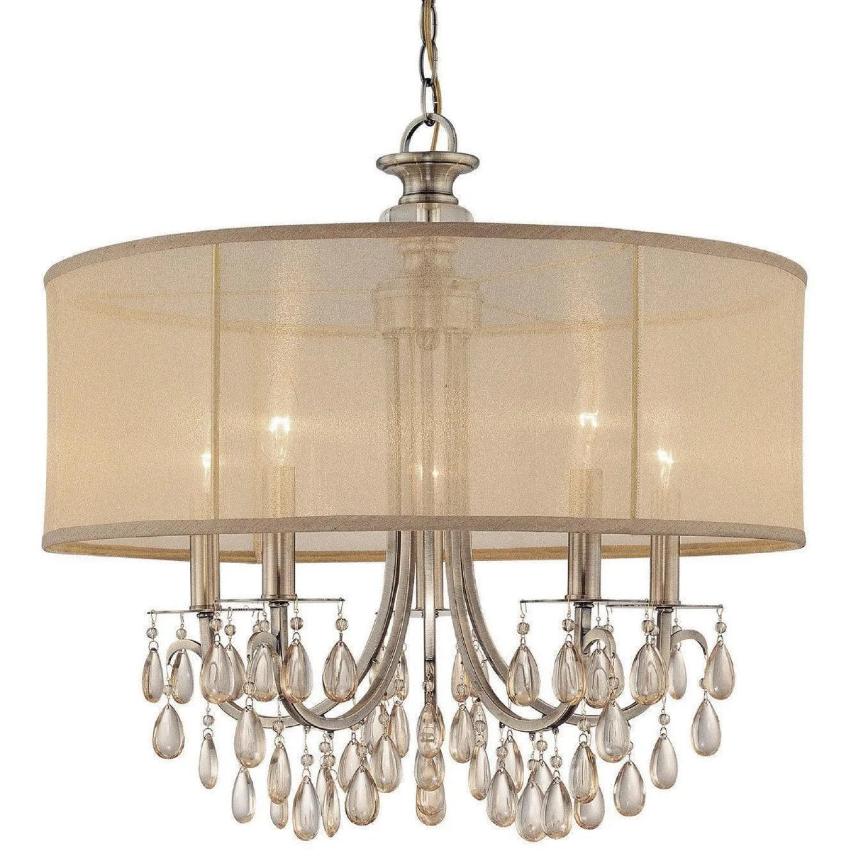 Crystorama - Hampton Five Light Chandelier - 5625-AB | Montreal Lighting & Hardware