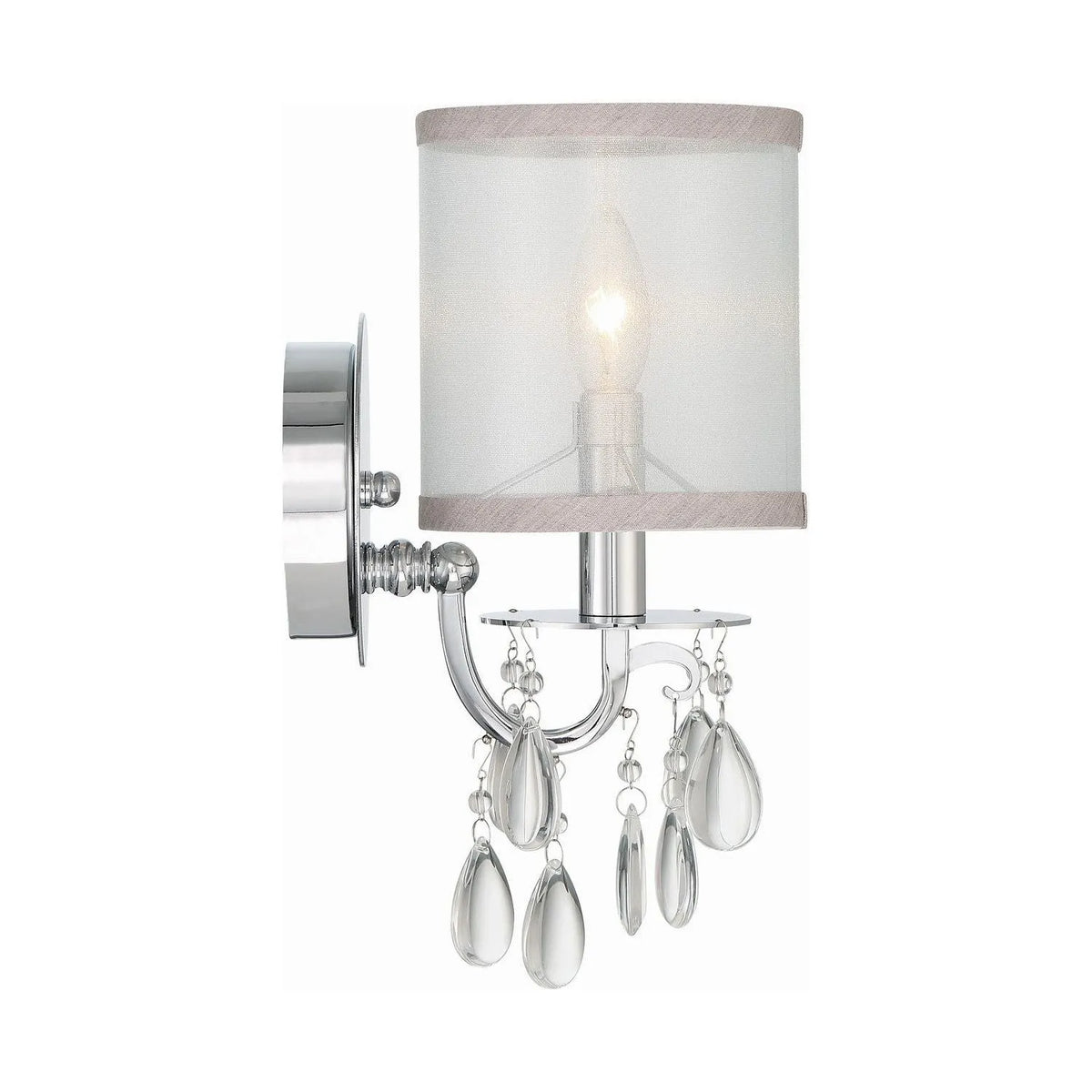 Crystorama - Hampton One Light Wall Mount - 5621-AB | Montreal Lighting & Hardware