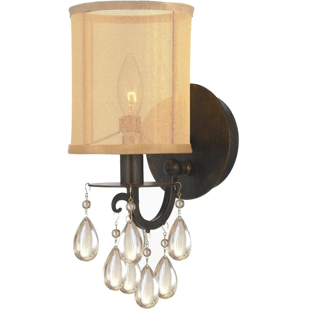 Crystorama - Hampton One Light Wall Mount - 5621-EB | Montreal Lighting & Hardware