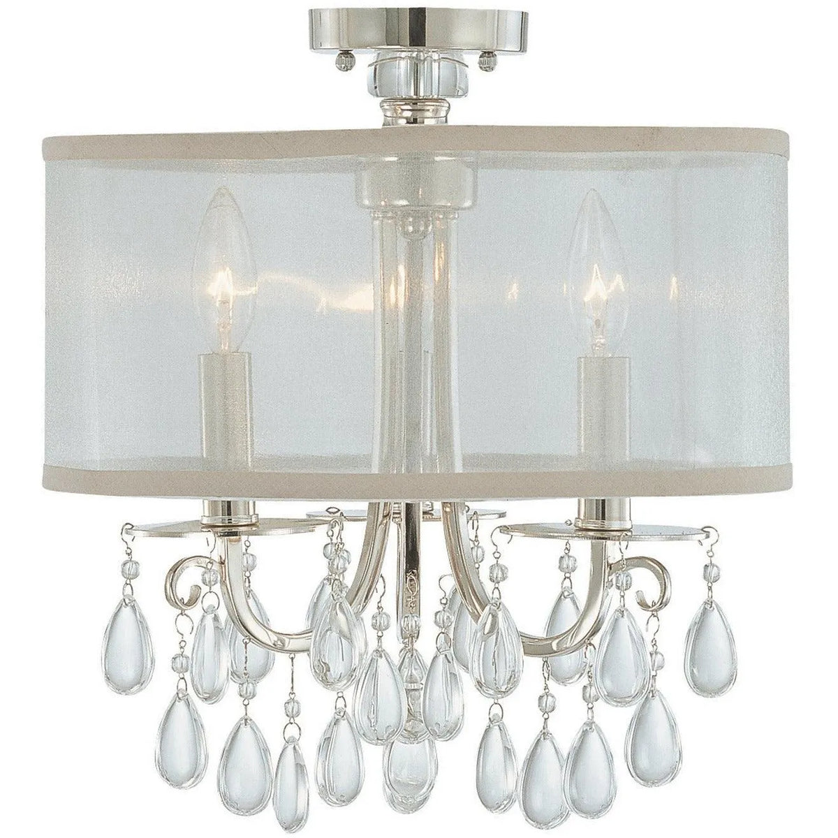 Crystorama - Hampton Three Light Ceiling Mount - 5623-CH_CEILING | Montreal Lighting & Hardware