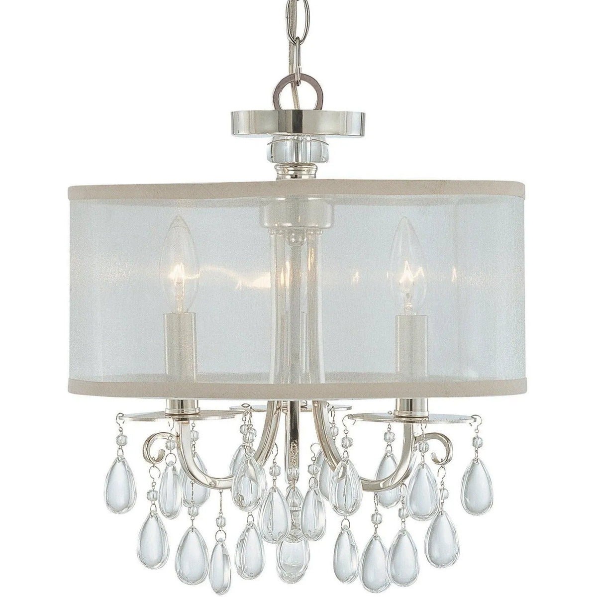 Crystorama - Hampton Three Light Mini Chandelier - 5623-CH | Montreal Lighting & Hardware