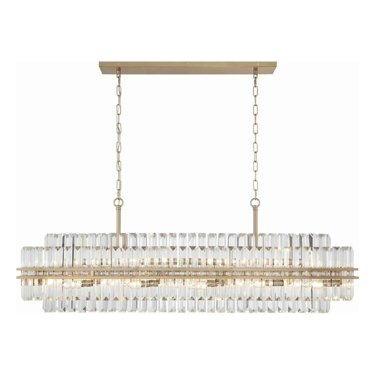 Crystorama - Hayes Linear Chandelier - HAY-1417-AG | Montreal Lighting & Hardware