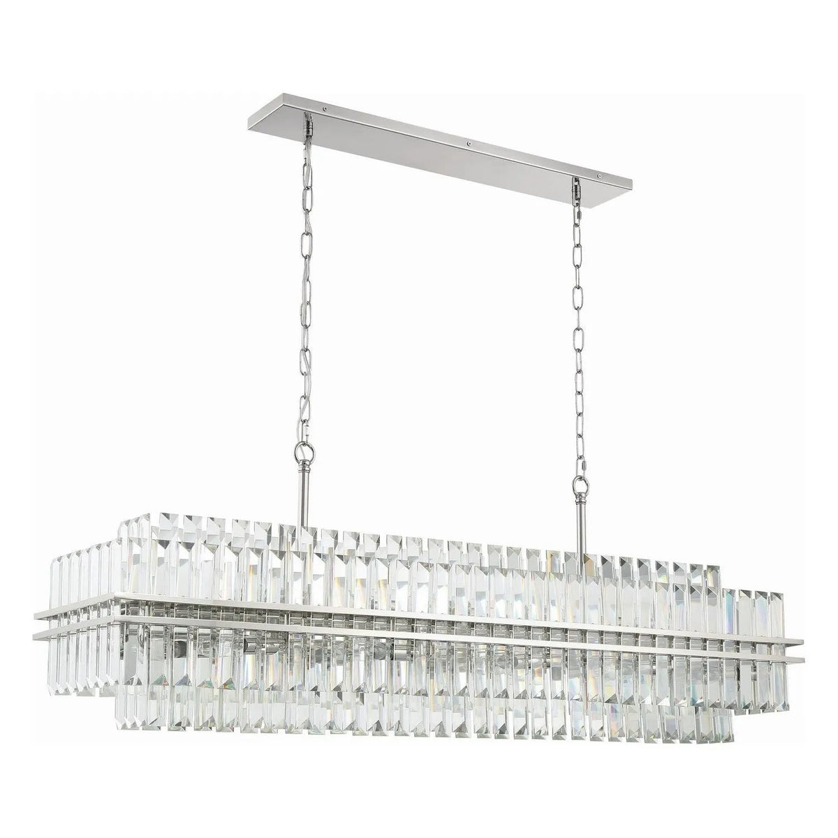 Crystorama - Hayes Linear Chandelier - HAY-1417-AG | Montreal Lighting & Hardware