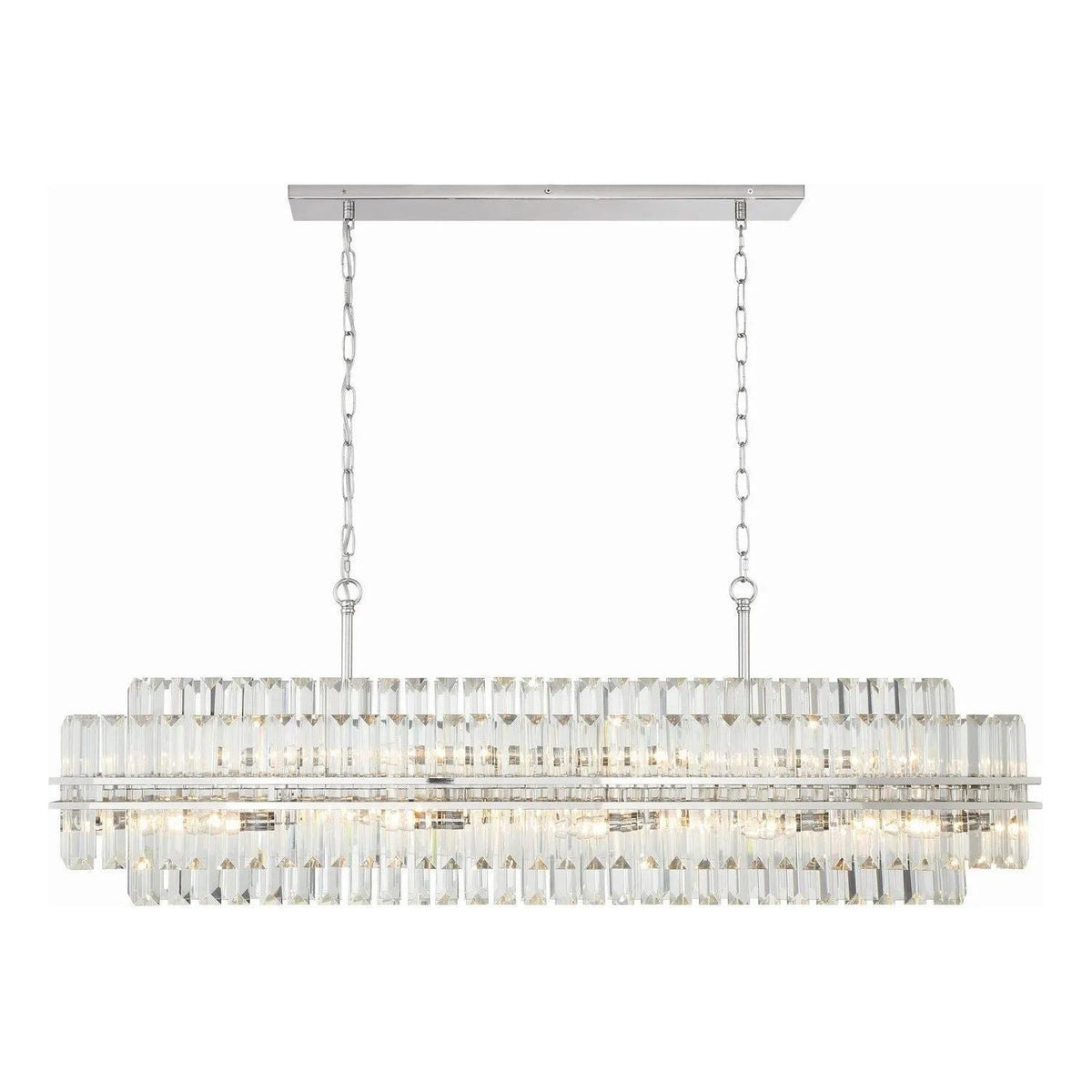 Crystorama - Hayes Linear Chandelier - HAY-1417-PN | Montreal Lighting & Hardware