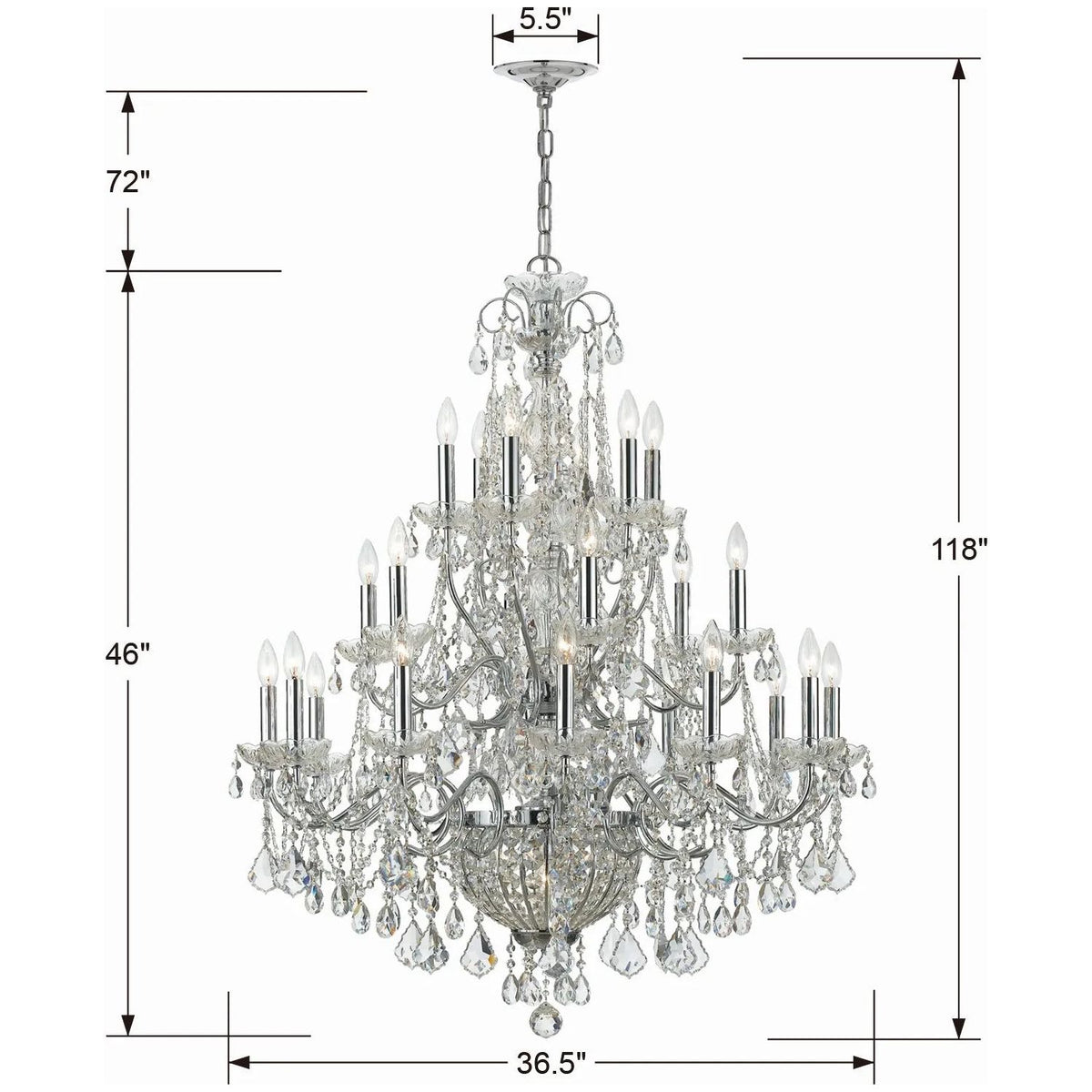 Crystorama - Imperial Chandelier - 3226-CH-CL-I | Montreal Lighting & Hardware