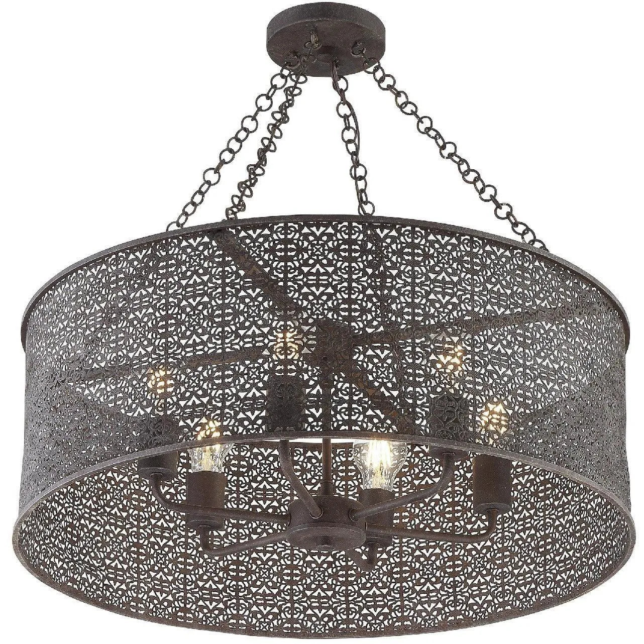 Crystorama - Jasmine Six Light Chandelier - JAS-A5016-FB | Montreal Lighting & Hardware