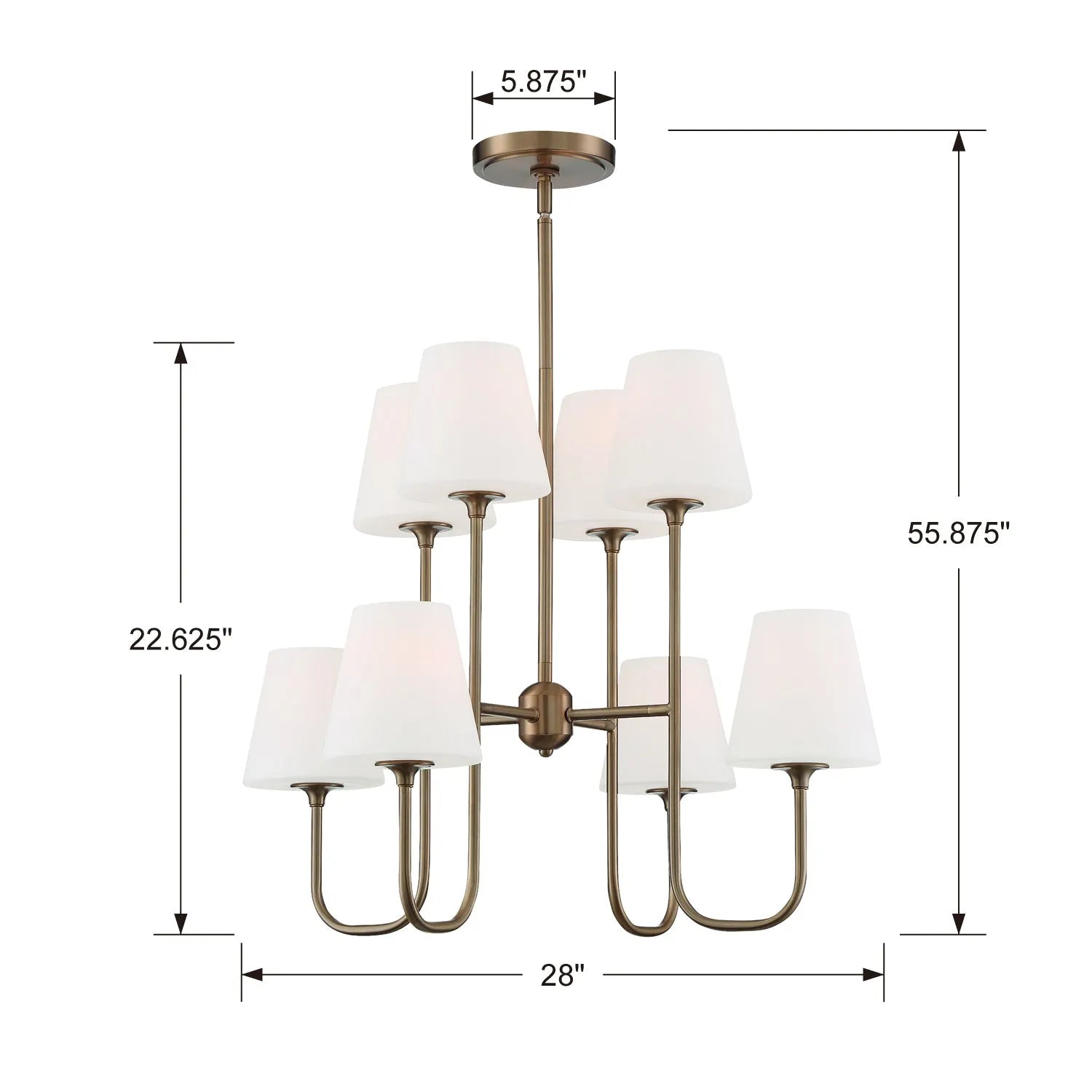 Crystorama - Keenan Chandelier - KEE-A3008-PN | Montreal Lighting & Hardware