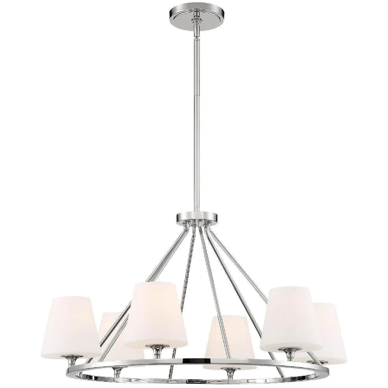 Crystorama - Keenan Six Light Chandelier - KEE-A3006-PN | Montreal Lighting & Hardware