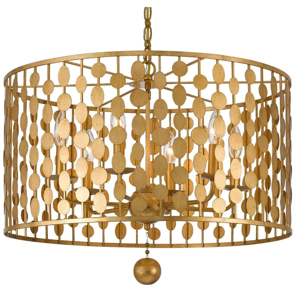 Crystorama - Layla Six Light Chandelier - 546-GA | Montreal Lighting & Hardware