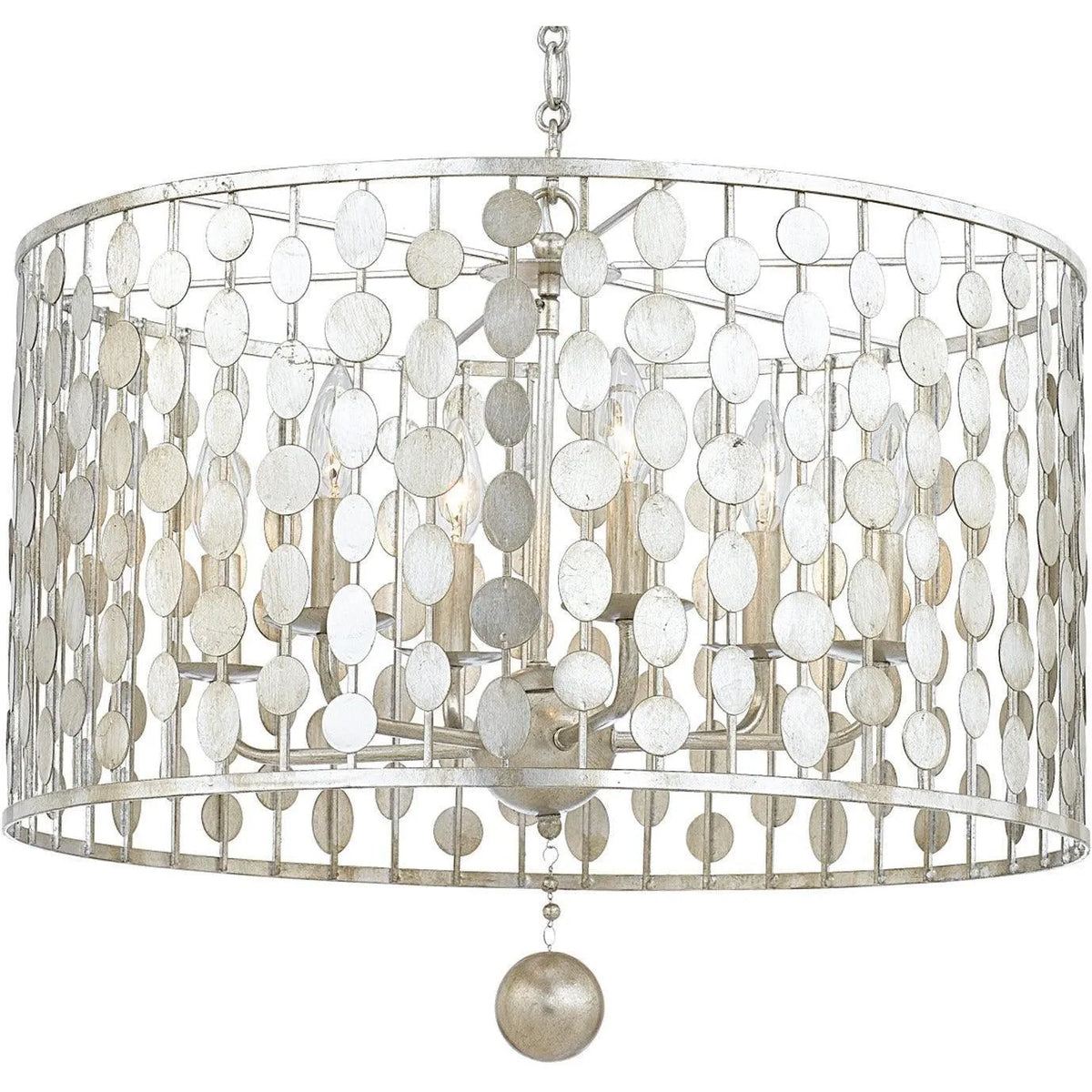 Crystorama - Layla Six Light Chandelier - 546-SA | Montreal Lighting & Hardware