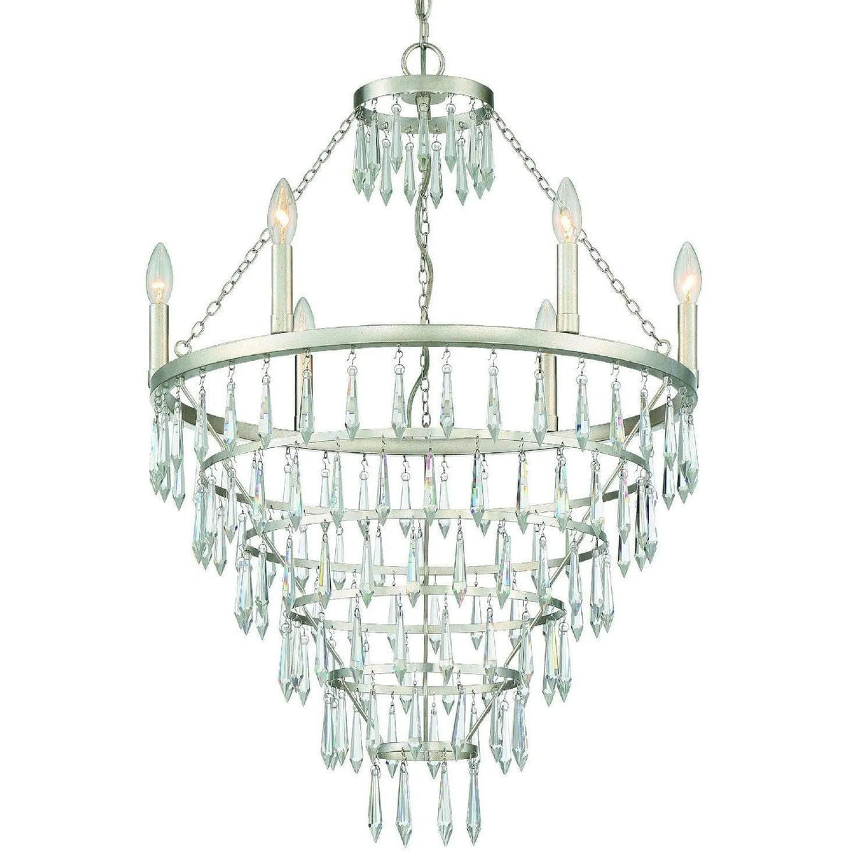 Crystorama - Lucille Six Light Chandelier - LUC-A9066-SA | Montreal Lighting & Hardware