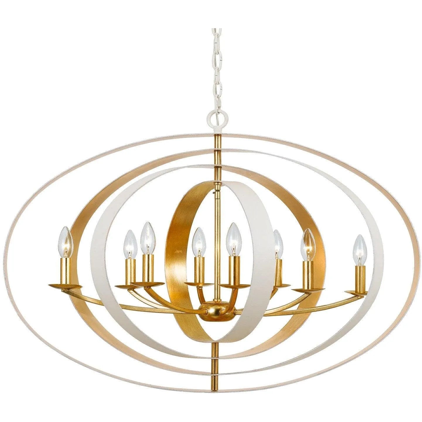 Crystorama - Luna Eight Light Chandelier - 588-MT-GA | Montreal Lighting & Hardware