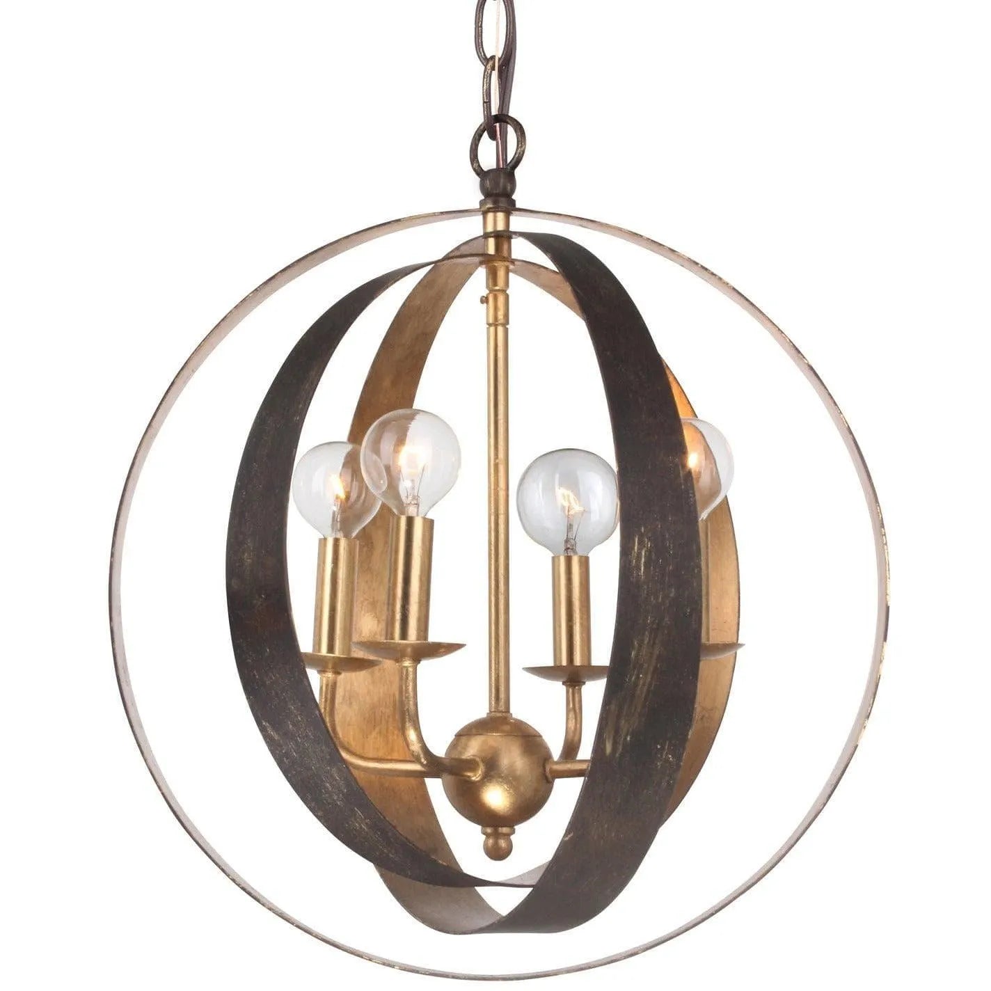 Crystorama - Luna Four Light Mini Chandelier - 584-EB-GA | Montreal Lighting & Hardware