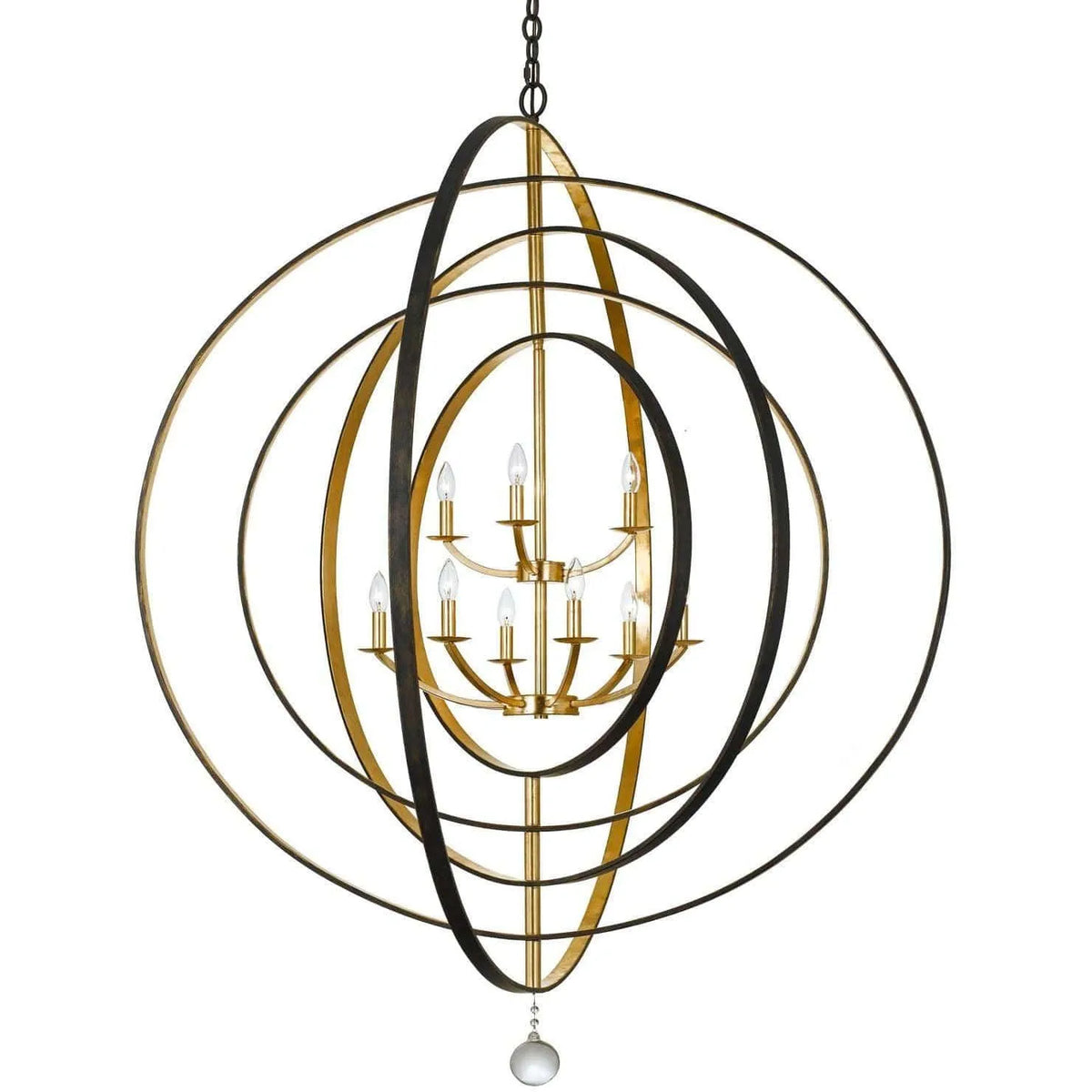 Crystorama - Luna Nine Light Chandelier - 587-EB-GA | Montreal Lighting & Hardware