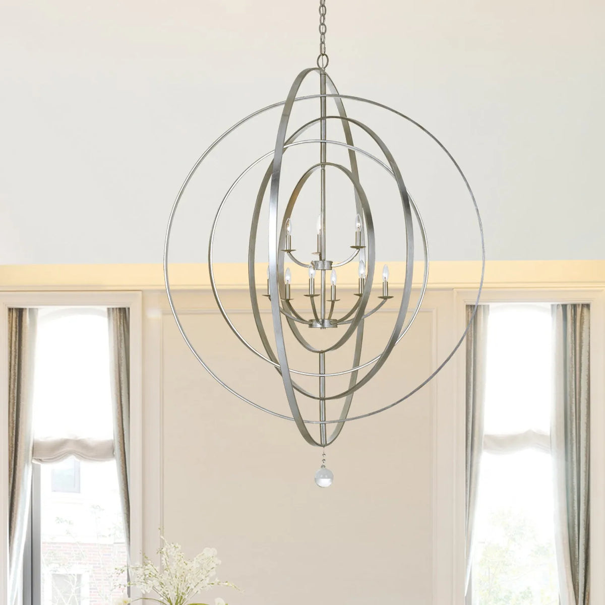 Crystorama - Luna Nine Light Chandelier - 587-EB-GA | Montreal Lighting & Hardware