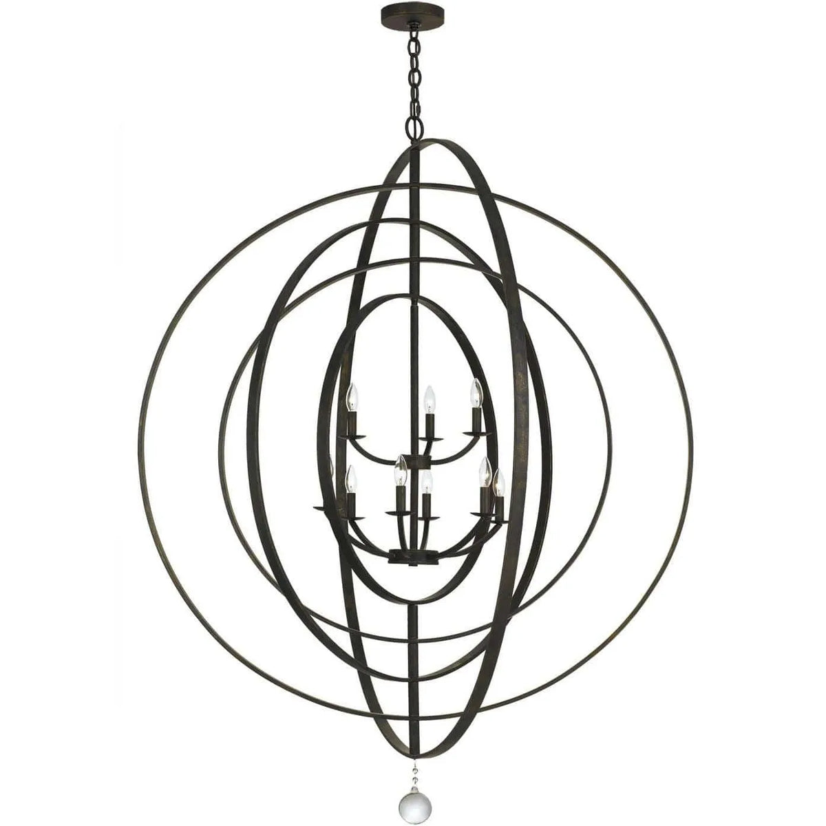 Crystorama - Luna Nine Light Chandelier - 587-EB | Montreal Lighting & Hardware