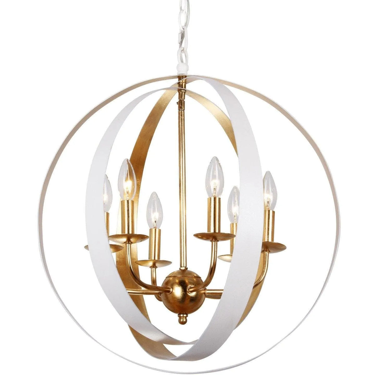 Crystorama - Luna Six Light Chandelier - 585-MT-GA | Montreal Lighting & Hardware