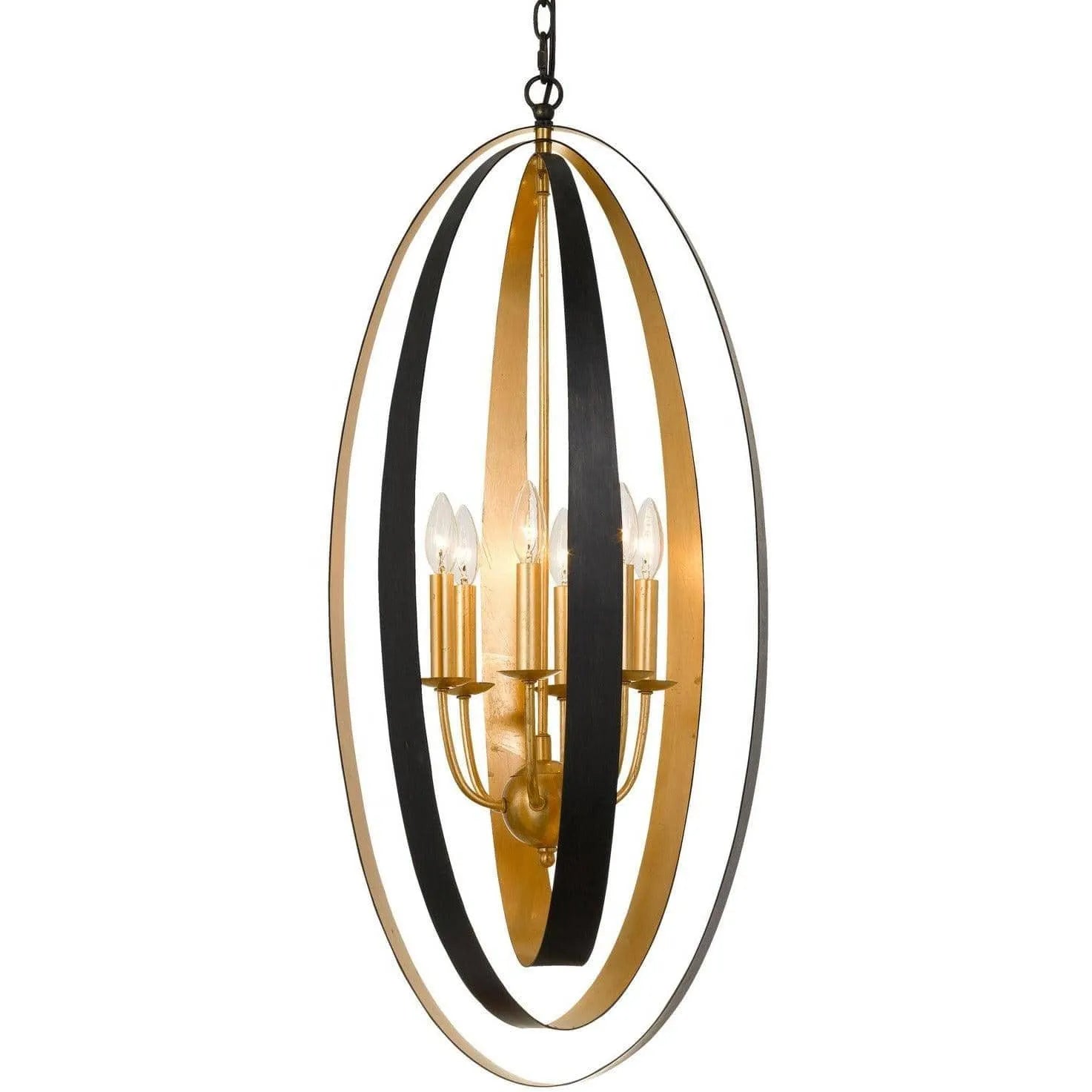 Crystorama - Luna Six Light Chandelier - 597-EB-GA | Montreal Lighting & Hardware