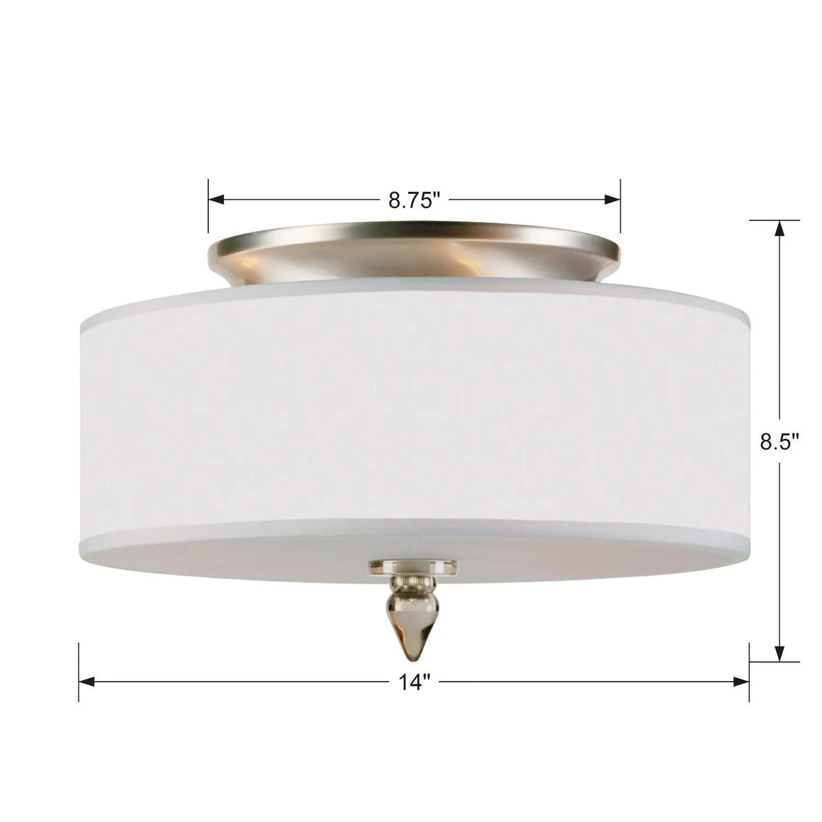 Crystorama - Luxo Three Light Ceiling Mount - 9503-AB | Montreal Lighting & Hardware