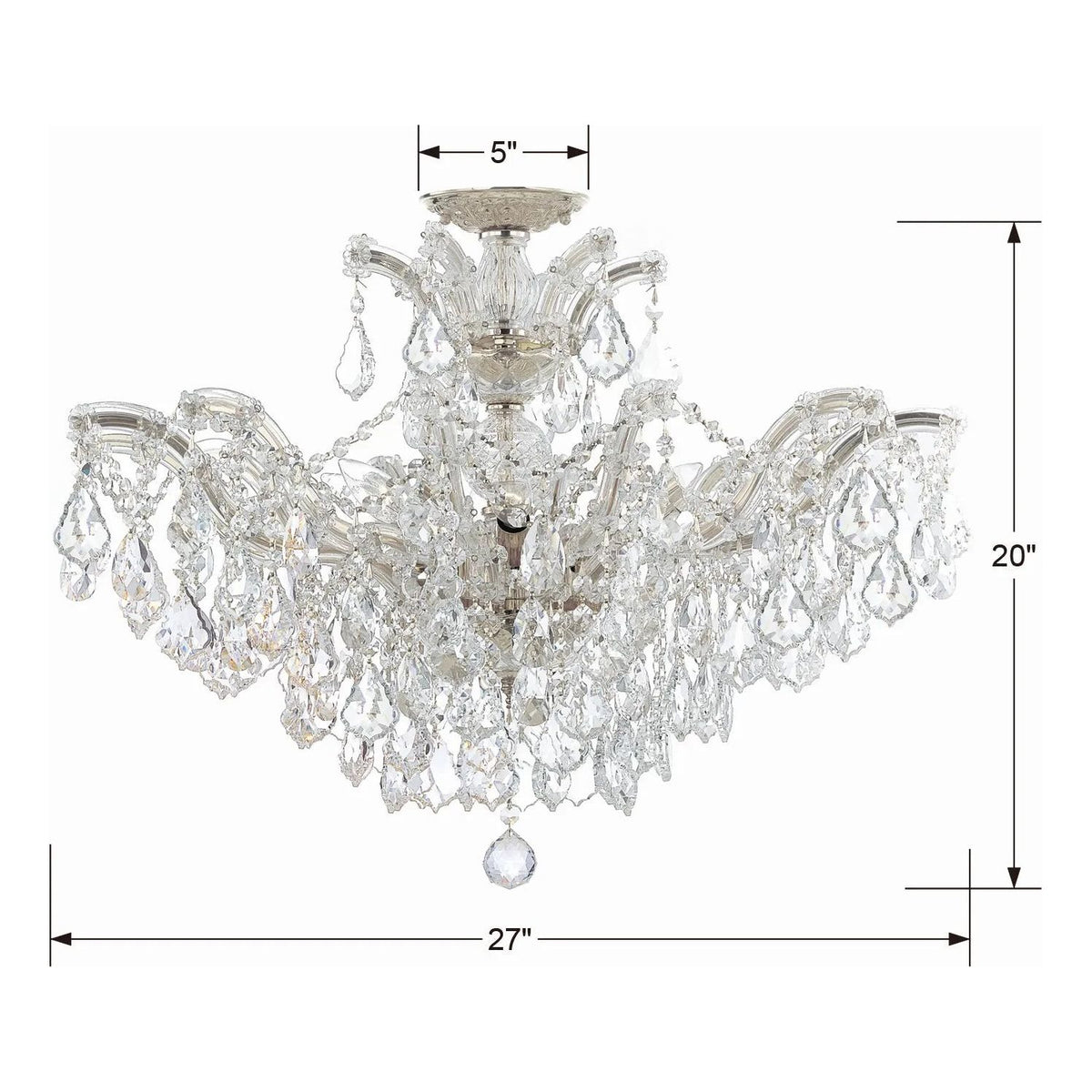 Crystorama - Maria Theresa Ceiling Mount - 4430-CH-CL-MWP | Montreal Lighting & Hardware