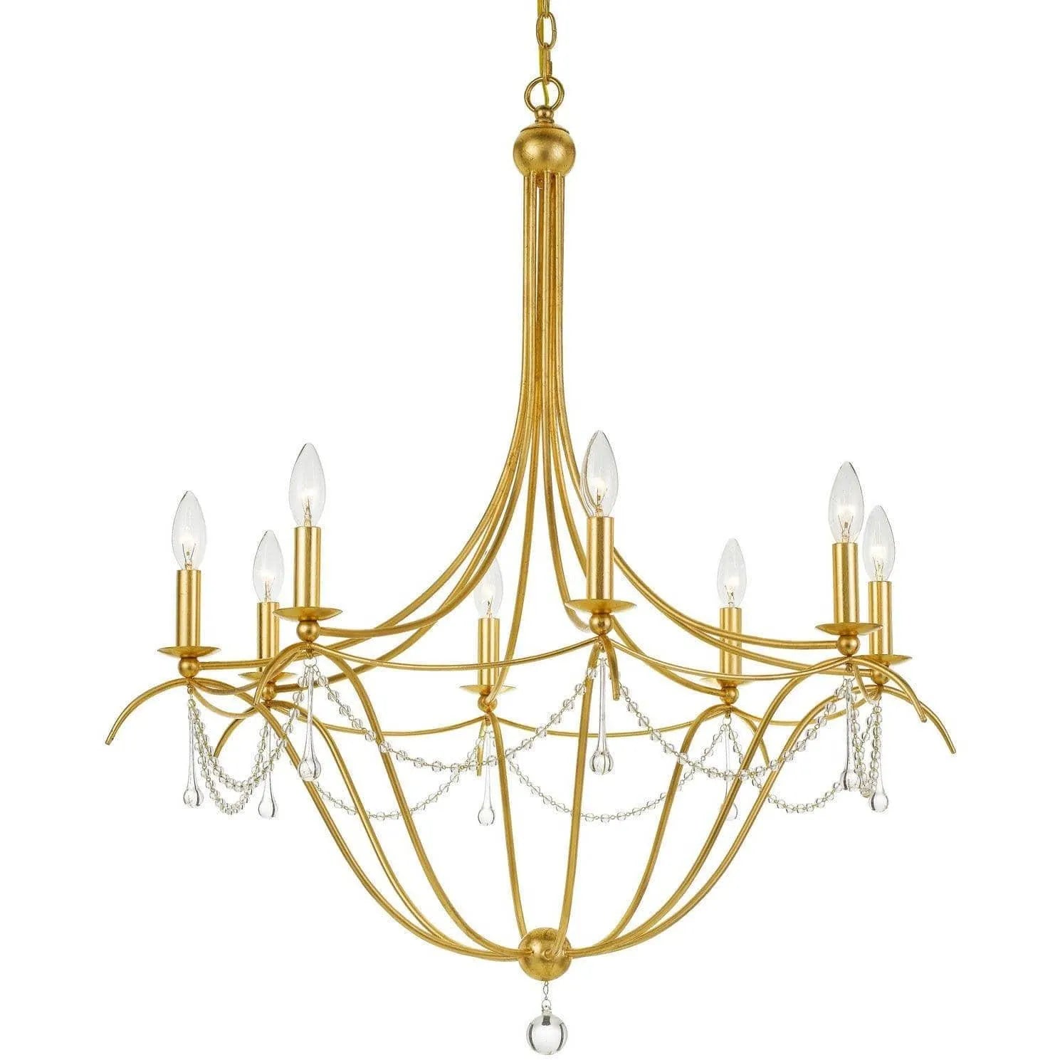 Crystorama - Metro Eight Light Chandelier - 428-GA | Montreal Lighting & Hardware