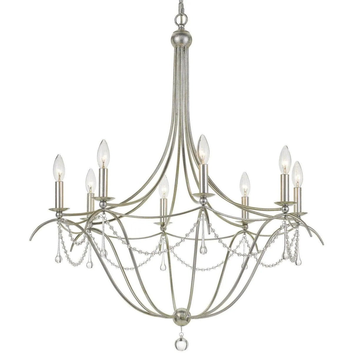 Crystorama - Metro Eight Light Chandelier - 428-SA | Montreal Lighting & Hardware