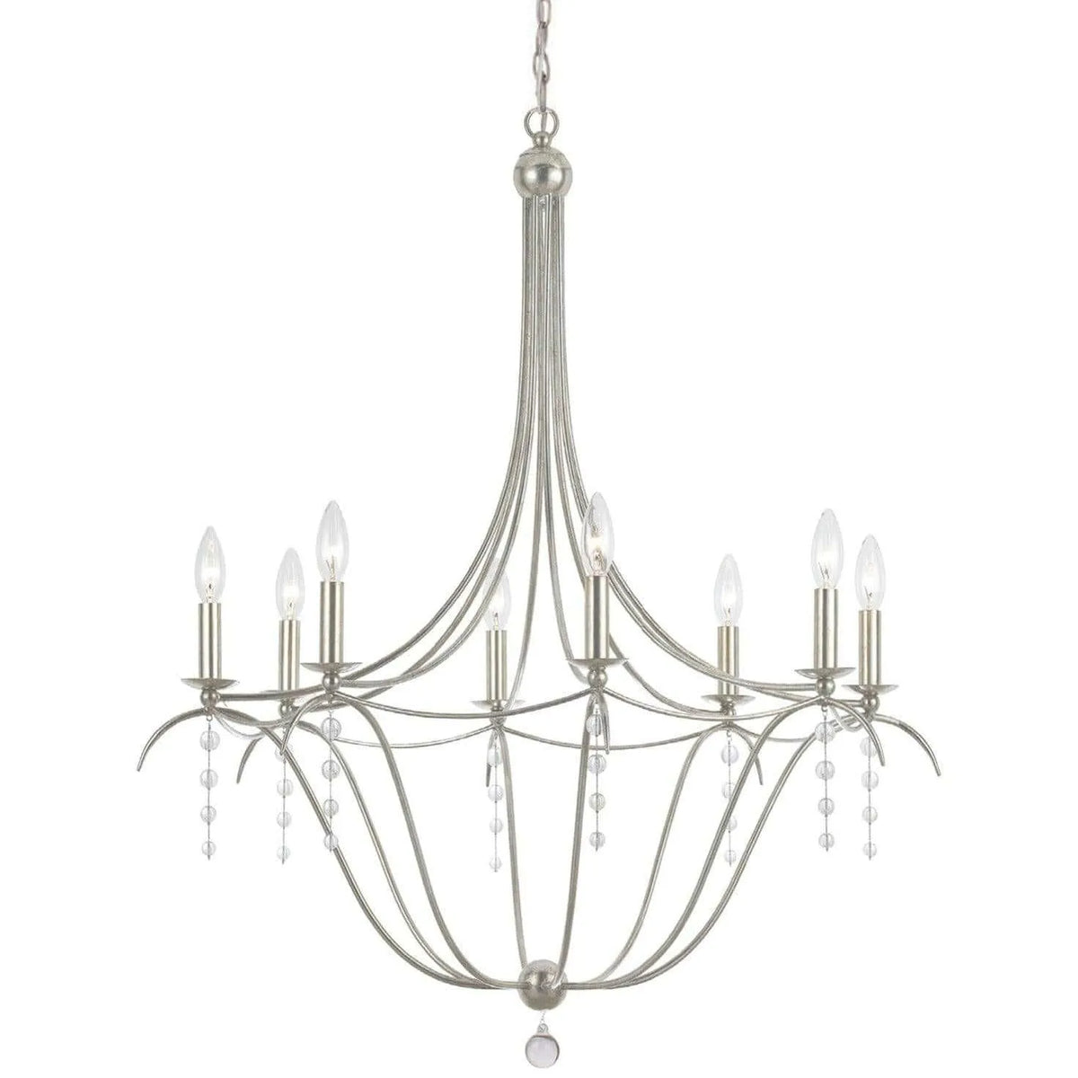 Crystorama - Metro Eight Light Chandelier - 438-SA | Montreal Lighting & Hardware