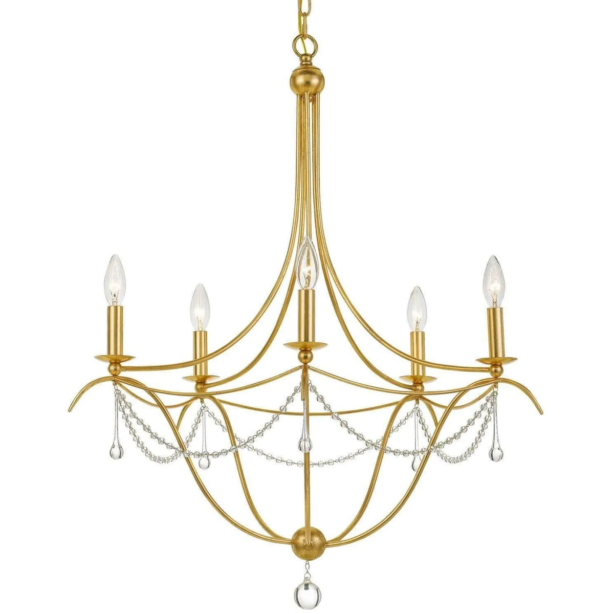 Crystorama - Metro Five Light Chandelier - 425-GA | Montreal Lighting & Hardware