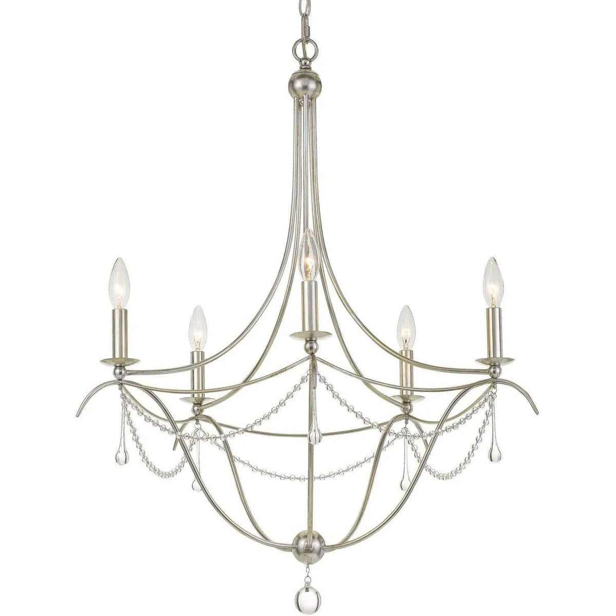 Crystorama - Metro Five Light Chandelier - 425-SA | Montreal Lighting & Hardware