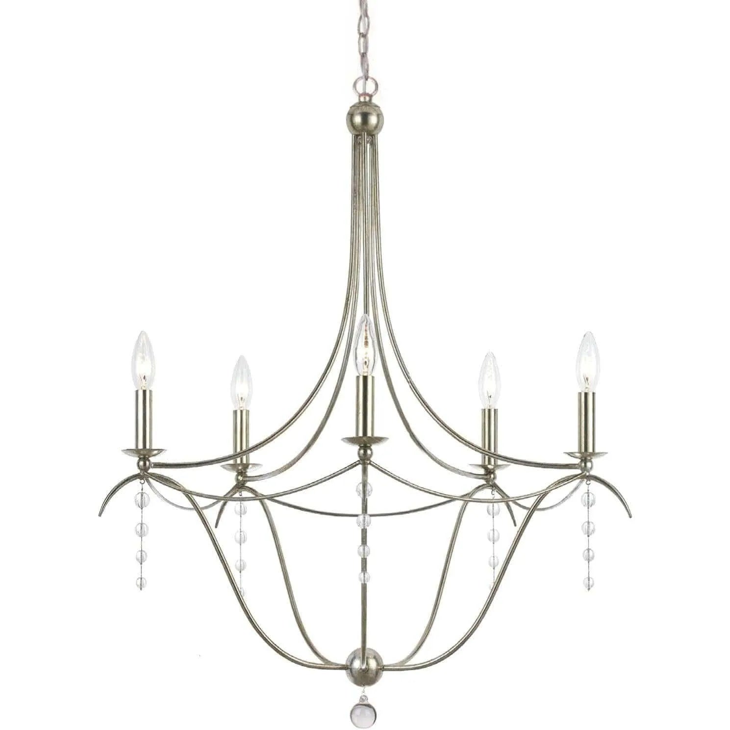 Crystorama - Metro Five Light Chandelier - 435-SA | Montreal Lighting & Hardware