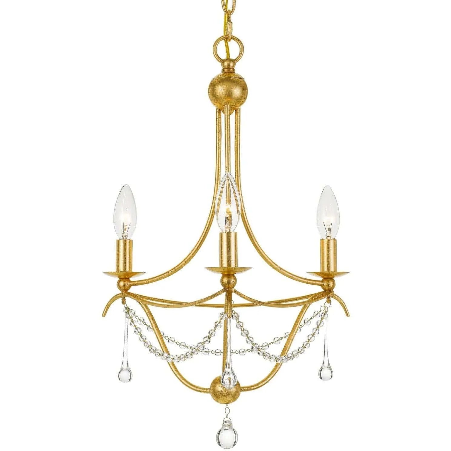 Crystorama - Metro Three Light Mini Chandelier - 423-GA | Montreal Lighting & Hardware