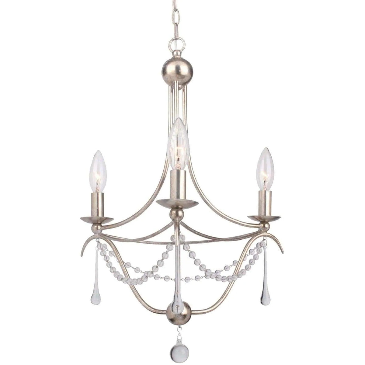 Crystorama - Metro Three Light Mini Chandelier - 423-SA | Montreal Lighting & Hardware