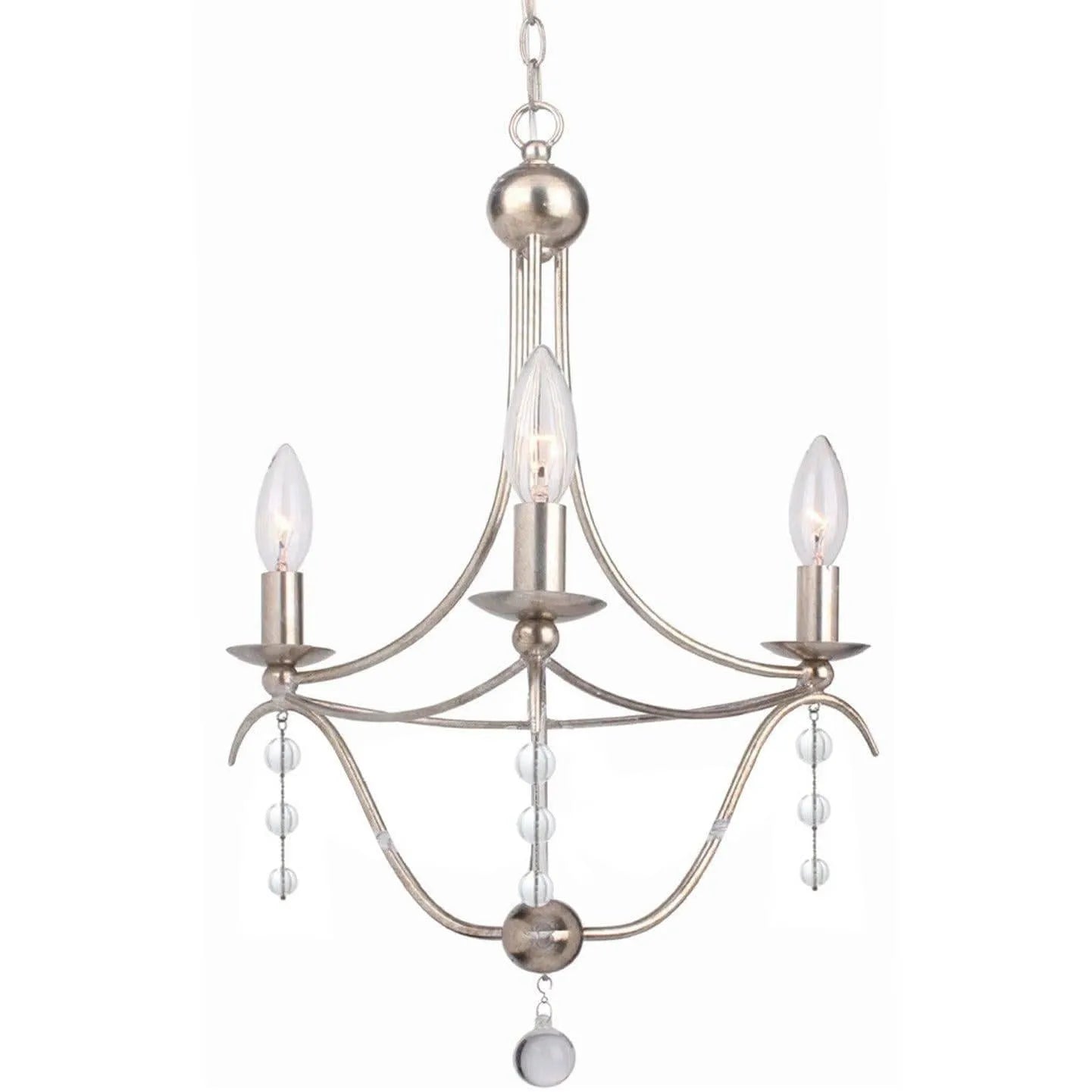 Crystorama - Metro Three Light Mini Chandelier - 433-SA | Montreal Lighting & Hardware